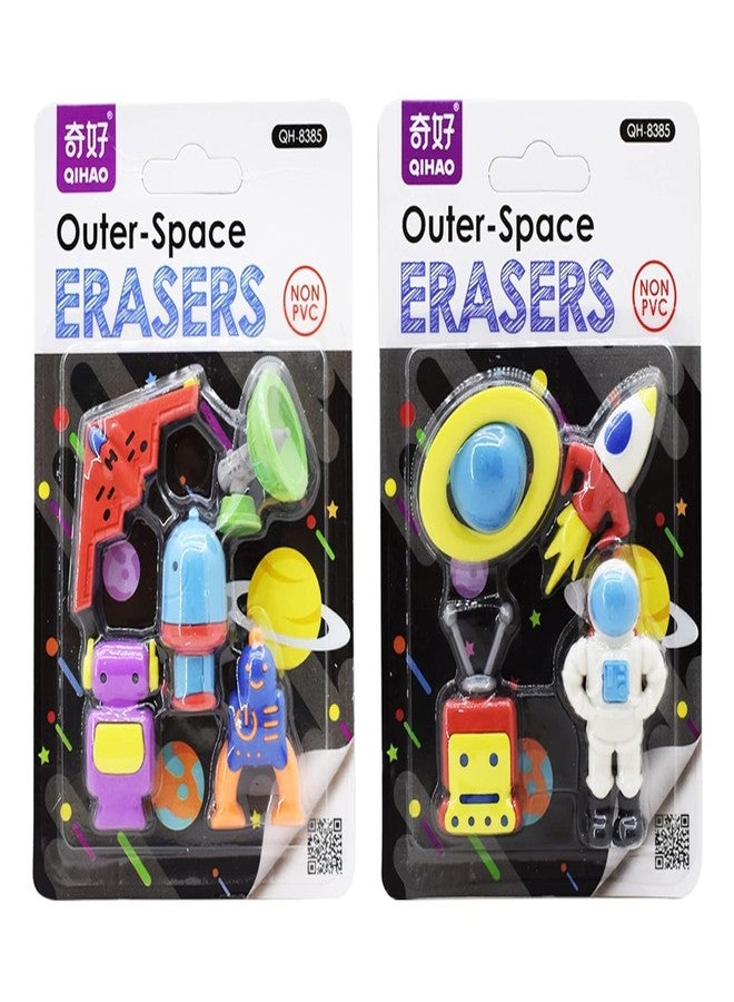 Asera ممحاة أسيرا الفضائية كهدية عيد ميلاد للأطفال (عبوة من 12 قطعة) - Image 3